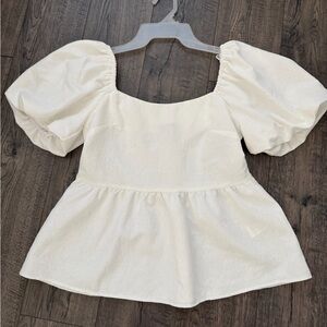 New Look White Textured Off-shoulder Blouse
